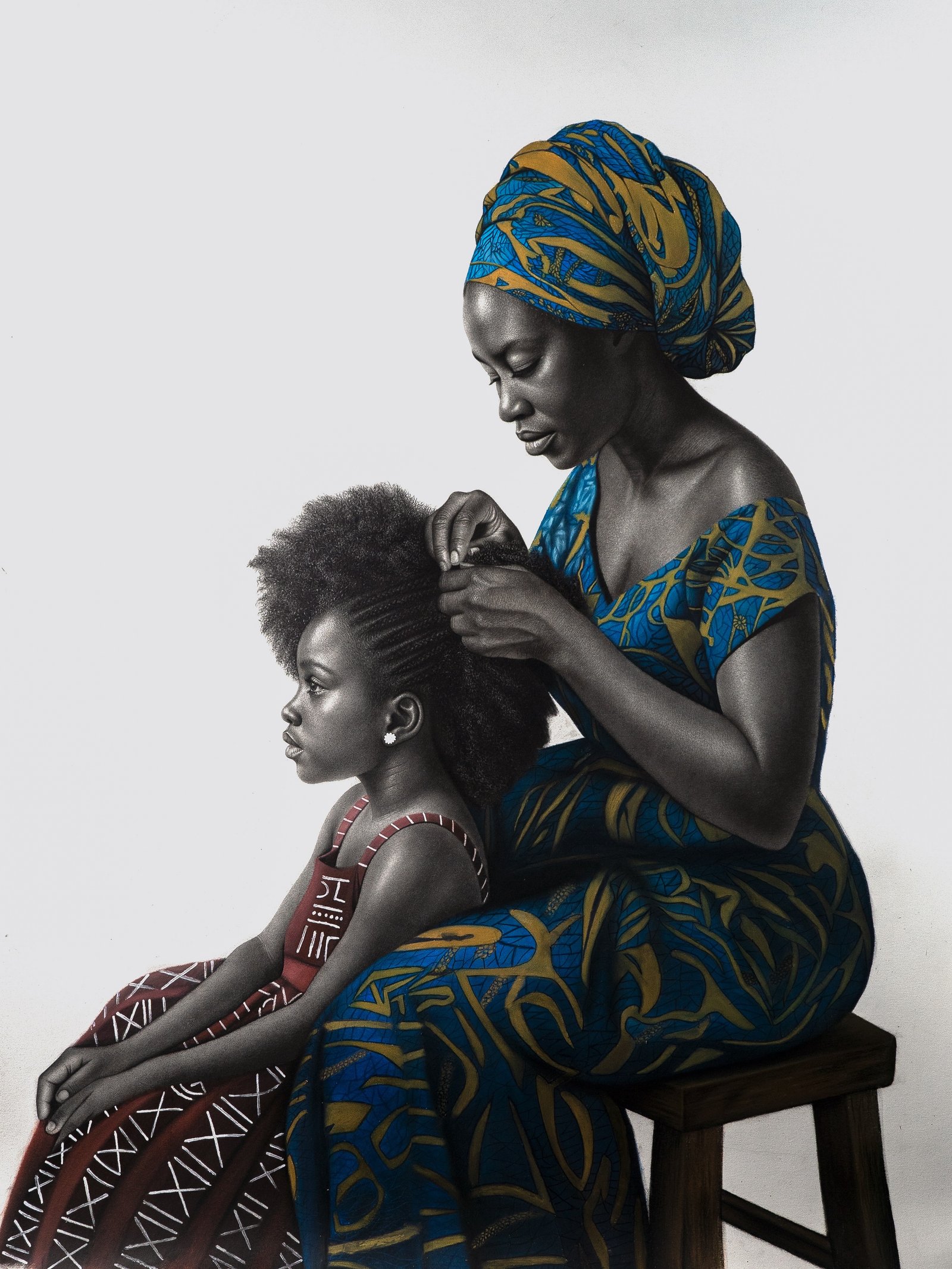 Braiding - original artwork by Kelvin Jumanne